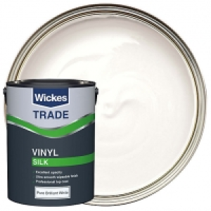 Wickes Trade Vinyl Silk Emulsion Paint - Pure Brilliant Whit £20.00