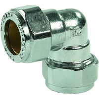 Wickes  Wickes Chrome Plated Compression Elbow - 15mm
