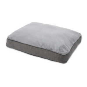 Large Grey Check Dog Bed Mattress