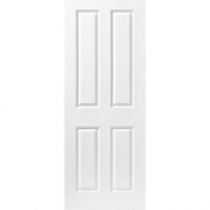 Wickes  Wickes Stirling White Grained Moulded 4 Panel Internal Door 