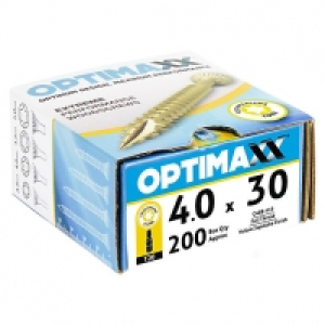 Optimaxx Tx Countersunk Zinc & Yellow Passivated Woodscrew - £4.47