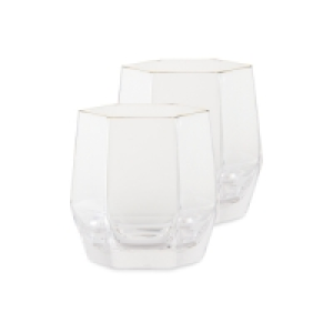 Aldi  Root7 Geometric Glasses 2 Piece Set