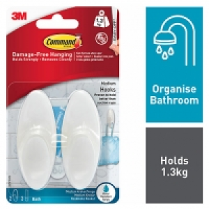 Command Medium Bath Hook - Pack Of 2 £4.00