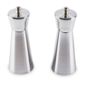 Aldi  Solid Silver Salt/Pepper Mill Set