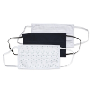 White/Navy/Dotted Adults Facemasks