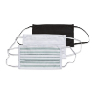 Aldi  Adult Stripes Face Covering 3 Pack