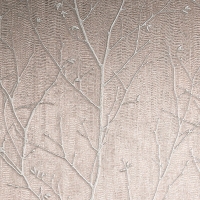 Wickes  Boutique Water Silk Sprig Rose Gold Decorative Wallpaper - 1