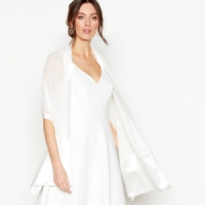 Debenhams Debut Ivory Satin Border Stole
