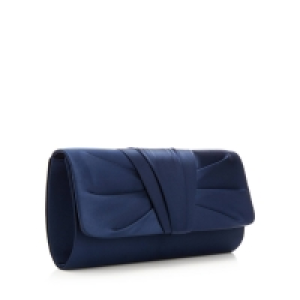 Debut Navy Ruched Pleat Clutch Bag