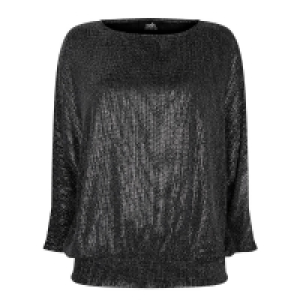 Debenhams Wallis Petite Silver Shimmer Batwing Top