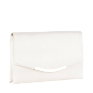 Debenhams Debut Cream Satin Clutch Bag