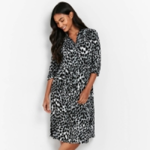 Debenhams Wallis Petite Grey Animal Print Shirt Dress