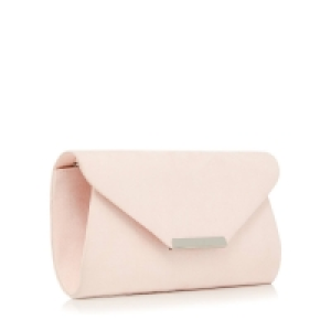 Debenhams Debut Pink Suedette Envelope Clutch Bag