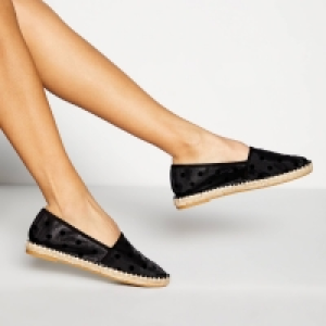Faith Black Alladin Spot Mesh Espadrilles