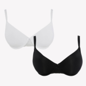 Debenhams Gorgeous Dd+ 2 Pack Black and White Underwired Padded T-Shirt Bras