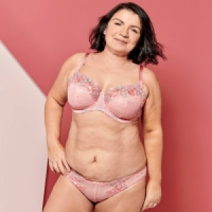 Gorgeous Dd+ Pink Embroidered Floral Spot Underwired Non-Padded Balcony B