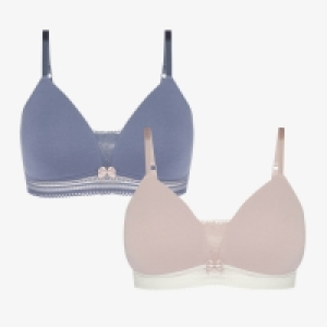 Debenhams 2 Pack Blue and Pink Non-Wired Padded T-Shirt Bras