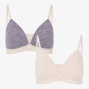 Debenhams 2 Pack Pale Pink Cotton Non-Wired Padded Bras