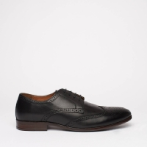 1778 Black Warren Leather Wingtip Brogue Shoes