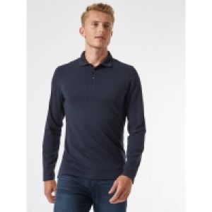 Burton Navy Long Sleeved Muscle Polo Shirt