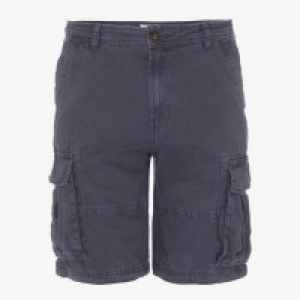 Mantaray Navy Garment Dye Cotton Cargo Shorts