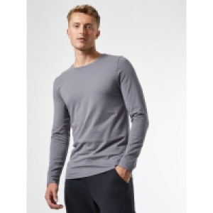 Grey Long Sleeved Muscle Fit T-Shirt £5.40