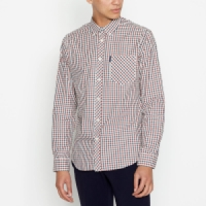 Debenhams Ben Sherman Red Checked Cotton Long Sleeve Regular Fit Shirt