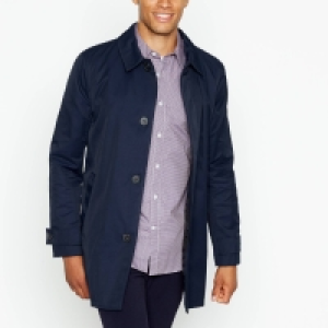 1778 Navy Shower Resistant Mac