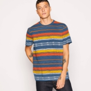Mantaray Navy Navajo Stripe Print T-Shirt