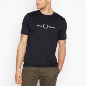 Fred Perry Black Embroidered Logo Cotton T-Shirt