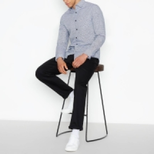 J By Jasper Conran Navy Dot Print Cotton Long Sleeve Regular Fit Shirt