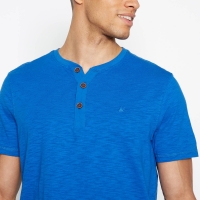 Debenhams Mantaray Bright Blue Y-Neck Cotton T-Shirt
