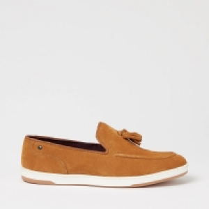 Base London Dark Tan Suede Pogo Loafers