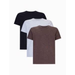 Debenhams Burton Big & Tall 3 Pack of Navy, Burgundy and Frost Short Sleeved 