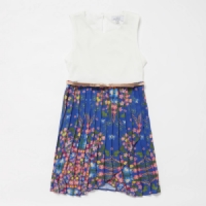 Lola & Maverick Girls Blue Floral Print Dress