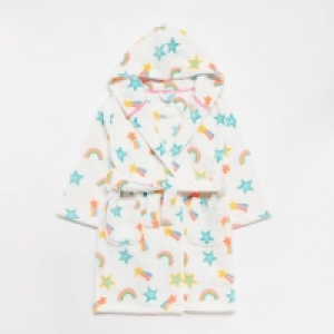 Bluezoo Girls Cream Rainbow And Stars Dressing Gown