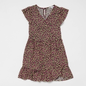 Bluezoo Girls Multicoloured Floral Mock Wrap Dress