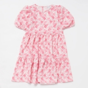Bluezoo Girls Pink Floral Tiered Dress