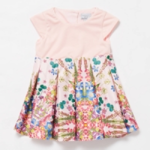 Lola & Maverick Baby Girls Light Pink Floral Print Dress