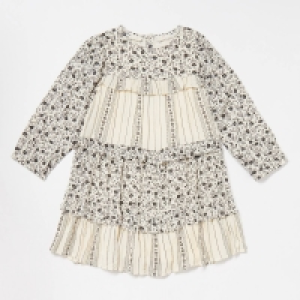 Debenhams Mantaray Girls White Floral Print Dress