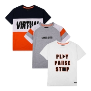 Threadboys Boys 3 Pack Assorted Colour Play T-Shirts
