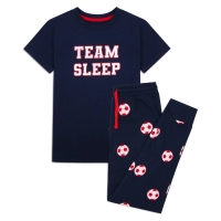 Debenhams Threadboys Boys Navy Star Team Cotton Pyjama Set