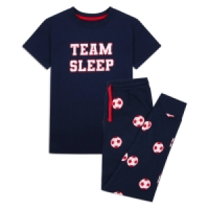 Threadboys Boys Navy Star Team Cotton Pyjama Set