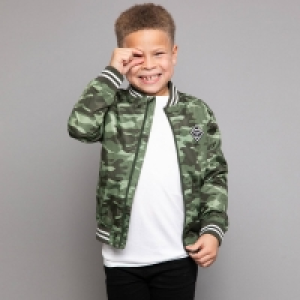 Debenhams Threadboys Boys Khaki Camo Adley Bomber Jacket