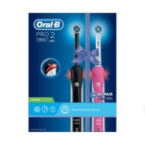 Oral B Pro 2900 Power Handle Rechargeable Electric Toothbrush Duo