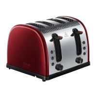 Debenhams Russell Hobbs Red Legacy 4 slice toaster 21301