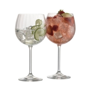 Debenhams Galway Living Erne Set of 2 Crystal Gin Glasses