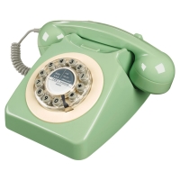RobertDyas  Wild & Wolf 1960s Design 746 Corded Telephone Green