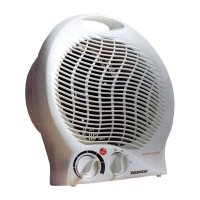 QDStores  Daewoo Upright 2000 Watt Fan Heater With Thermostat Control