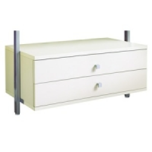 Large 2 drawer kit White 900mm